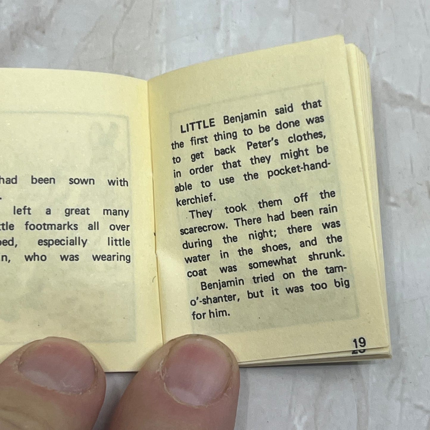 Vintage Beatrix Potter Miniature Tiny Book - The Tale of Benjamin Bunny SB8