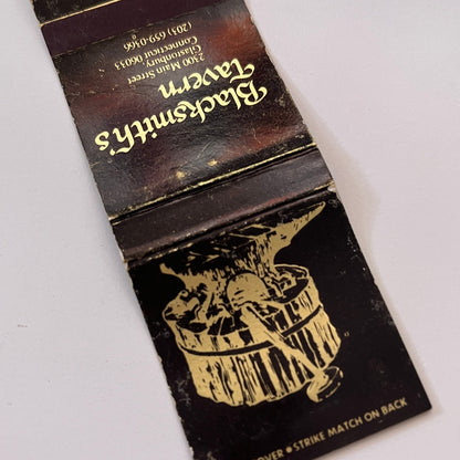 Blacksmith's Tavern 2300 Main St Glastonbury CT Matchbook Cover TB6-MB1-10