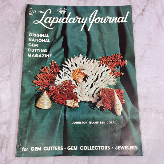 Johnston Island Red Coral - Lapidary Journal Magazine - Jul 1966 M25