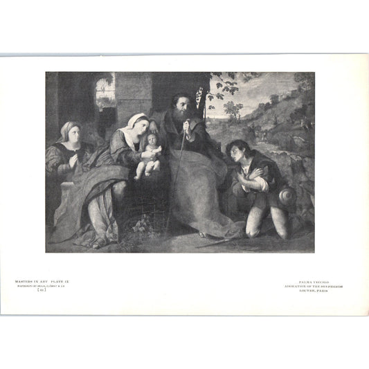 Adoration of the Shepherds - Palma Vecchio c1905 Art Print D12