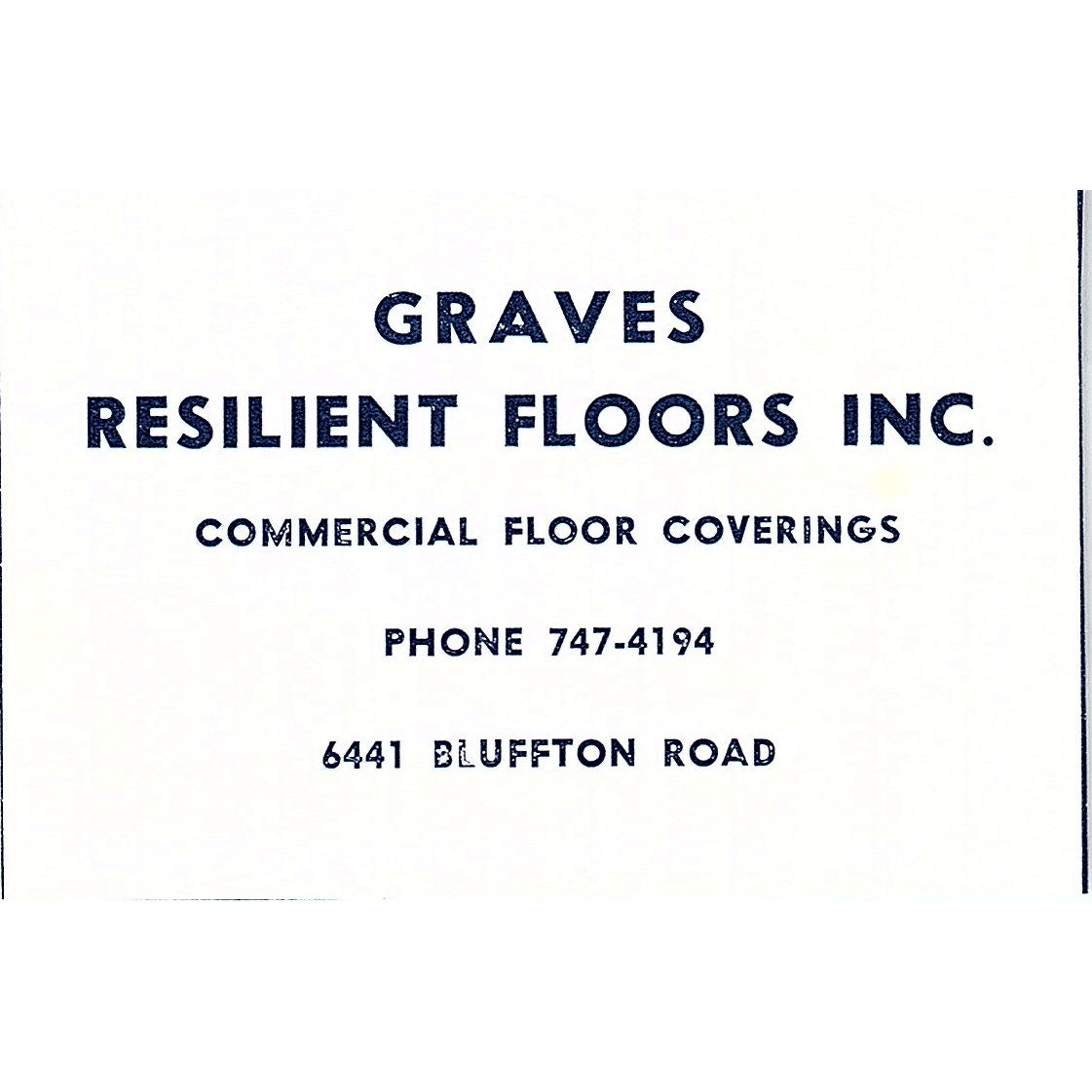 Graves Resilient Floors Inc 6441 Bluffton Rd Fort Wayne Indiana 1964 Ad AG1-M6
