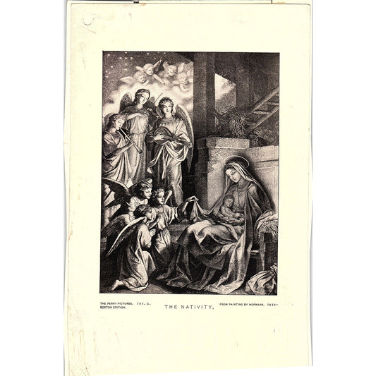 Perry Pictures The Nativity Hofmann Vintage Art Print 5x7" V17
