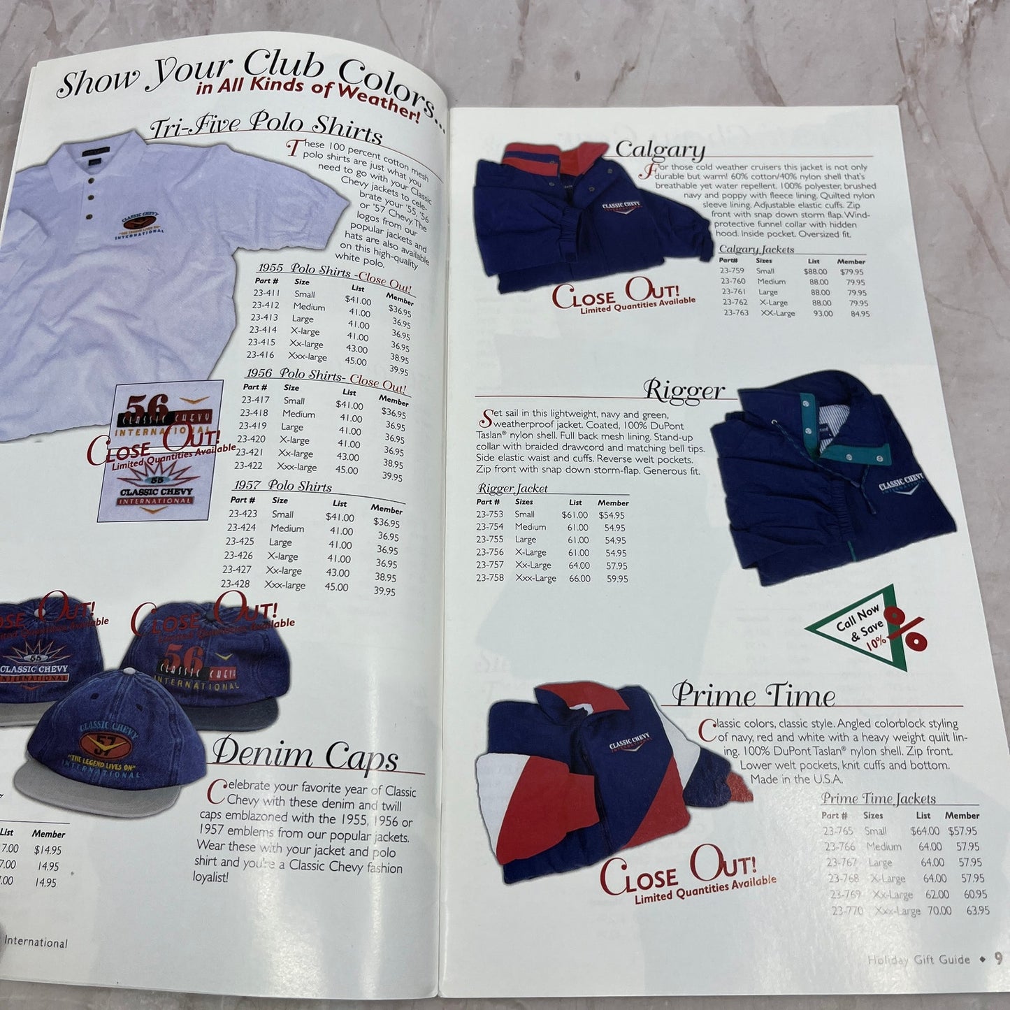 1998 Classic Chevy International Holiday Gift Guide Catalog M30