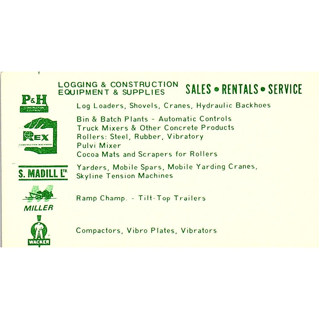 Western Equipment Co of Eugene Dean R. Hainline Eugene OR Business Card SB4-B4