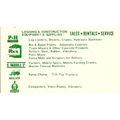 Western Equipment Co of Eugene Dean R. Hainline Eugene OR Business Card SB4-B4