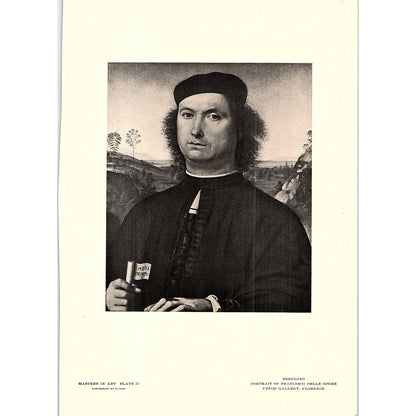 Portrait of Francesco Delle Opere - Perugino - 1902 Litho Art Print AF4-13