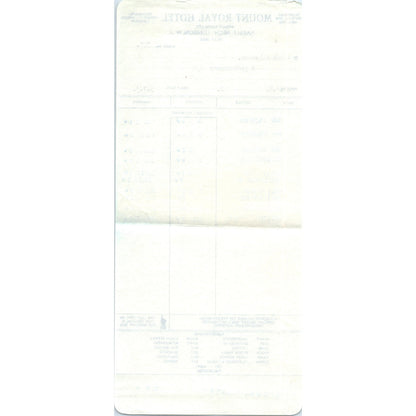 1960s Mount Royal Hotel Marble Arch London Letterhead Receipt AF7-E10