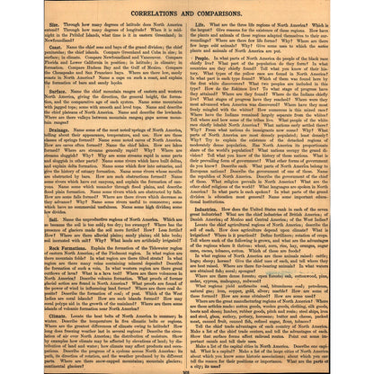 Physical Map of South America 1901 Map V14-1