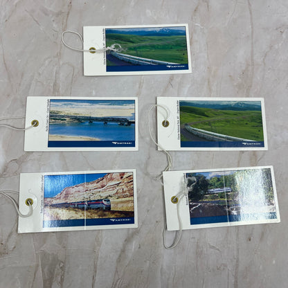 Lot of 5 Vintage Amtrak Luggage Tags Featuring US Tourist Attractions TF5-L3