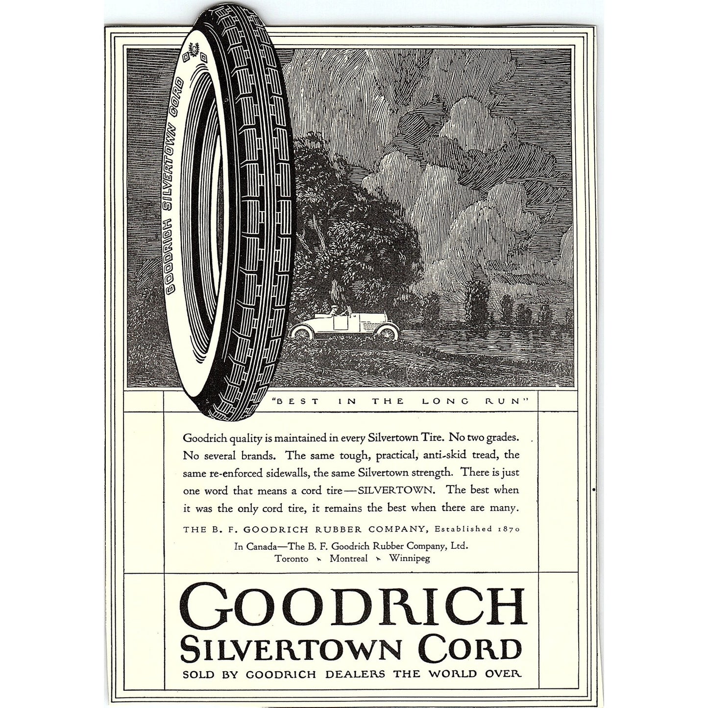 Goodrich Silvertown Cord Automobile Tires c1920 Ad AF8-7