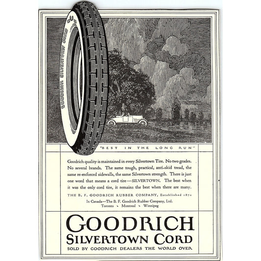 Goodrich Silvertown Cord Automobile Tires c1920 Ad AF8-7