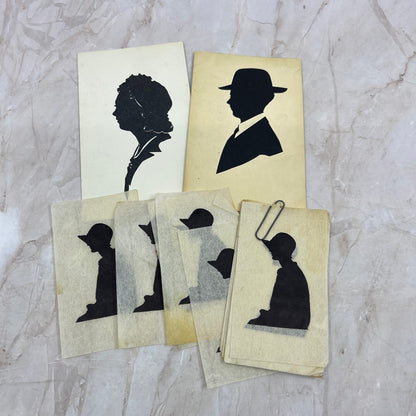 Lot of Vintage Silhouettes Carl A. Ackerlund Silhouettist St. Paul MN TI9-P2