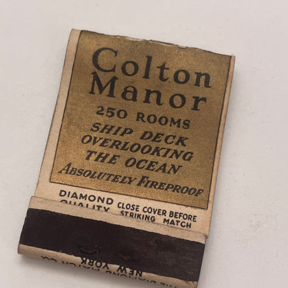 Colton Manor Hotel Atlantic CIty NJ Vintage Matchbook Cover TB8-MB2-4