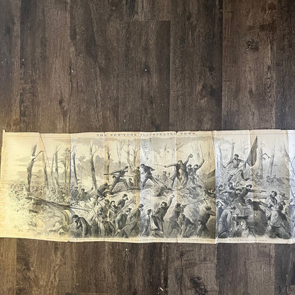 Battle of Frog Gap, South Mountain Original 1863 Civil War Engraving C67