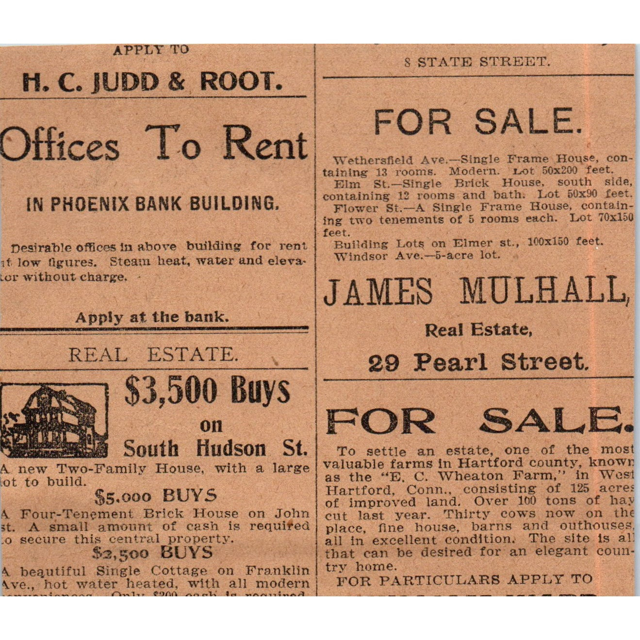 Geeley's Fine Overcoats Asylum St. Hartford 1901 Newspaper Ad AD8-H2