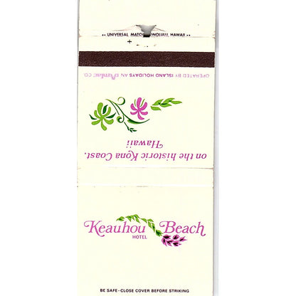 Keauhou Beach Hotel Kona Coast Hawaii Vintage Matchbook TB6-MB2-12