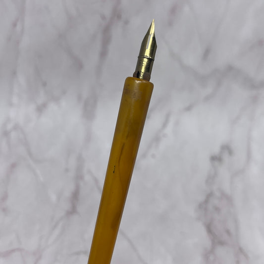 Butterscotch Bakelite Vintage Fountain Dip Pen w/ Nib TC5-DP-3