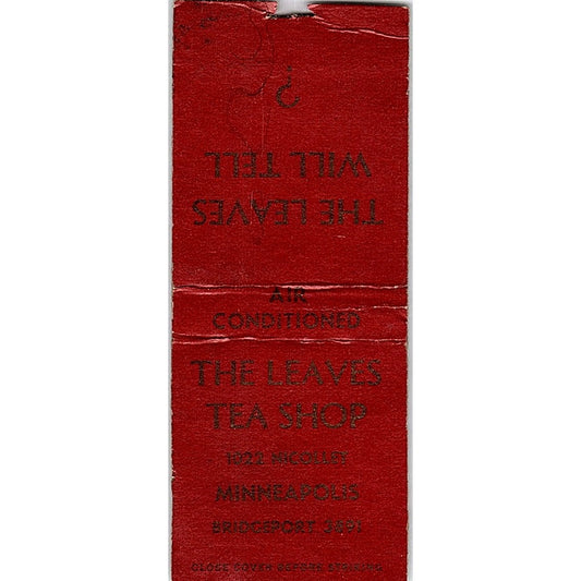 The Leaves Tea Shop Nicollet Minneapolis Vintage Matchbook Cover SC7-Y4