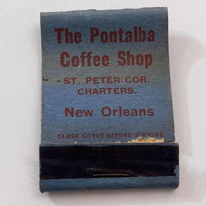 The Pontalba Coffee Shop St. Peter Cor. New Orleans Vtg Matchbook Cover TB8-MB-9