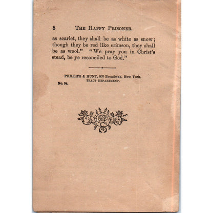 Antique Tract - The Happy Prisoner - Phillips & Hunt No. 94 D21