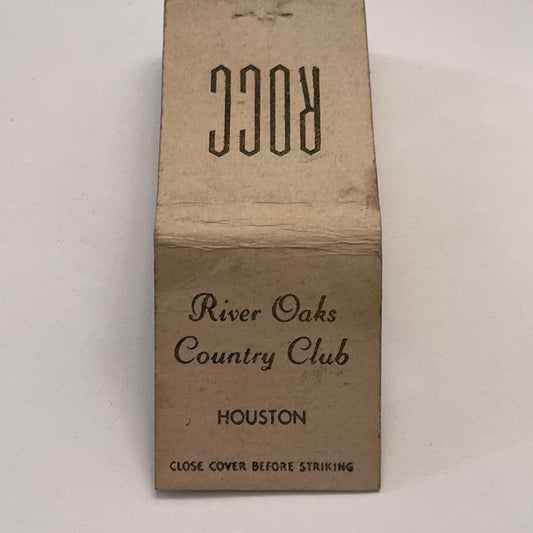 River Oaks Country Club Houston TX Vintage Matchbook Cover TB8-MB-15