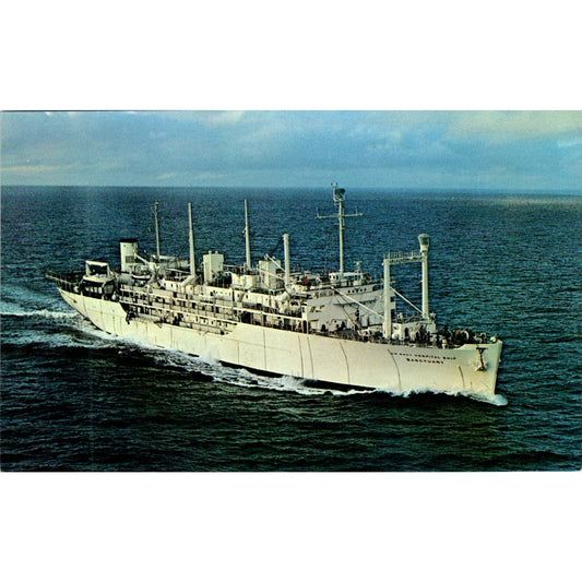 USS Sanctuary (AH-17) Navy Hospital Ship Vintage Postcard PE3