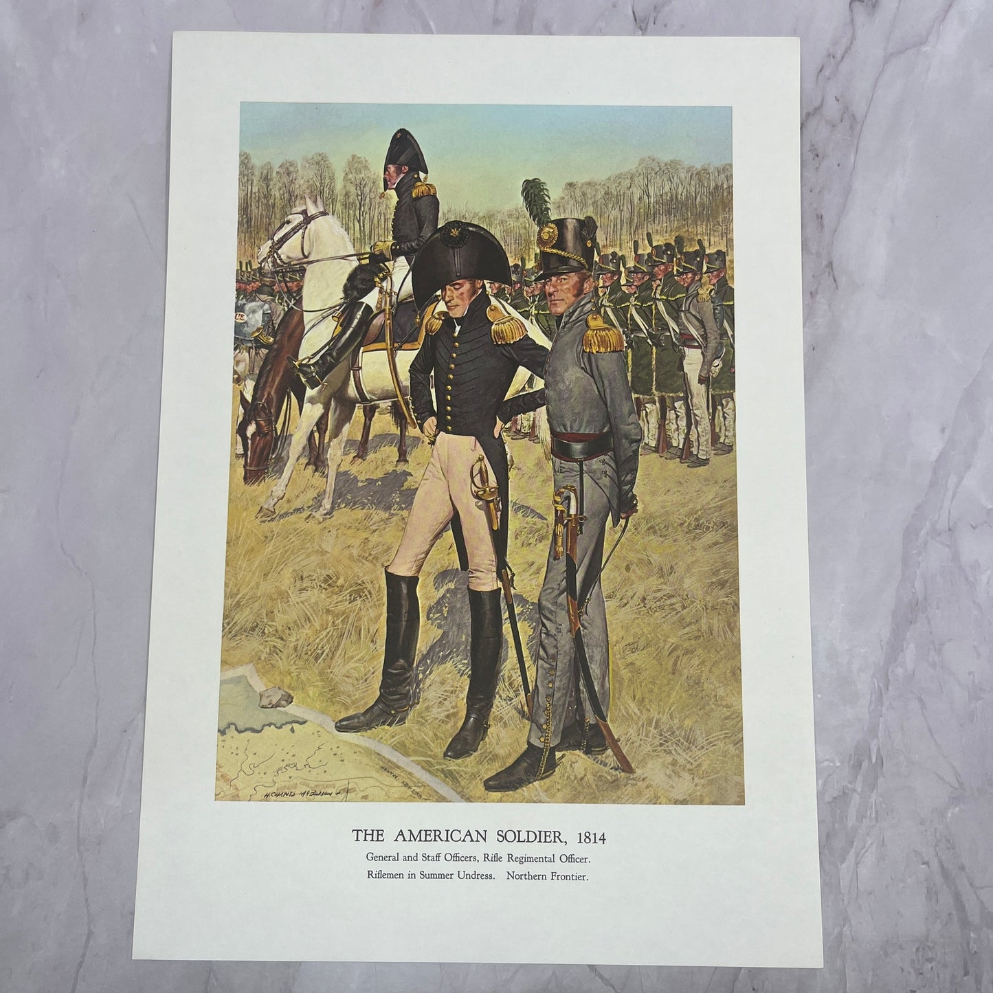 1814 General and Staff Officers Rifle Regiment Northern Frontier Art Print V14-4