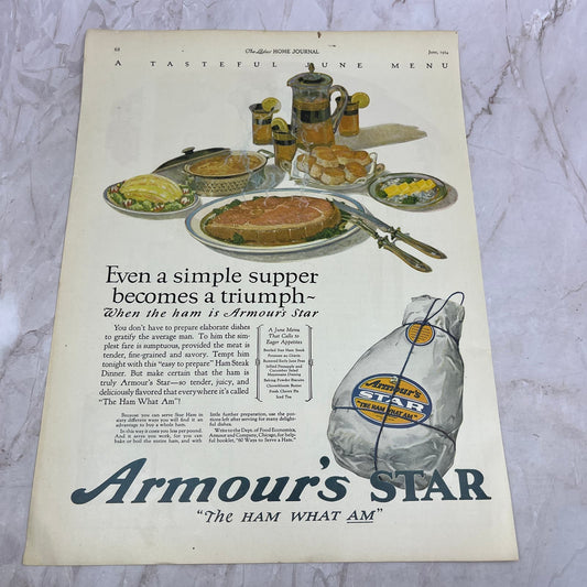 Armour Star Ham What Am  1924 Magazine Ad FL6-11