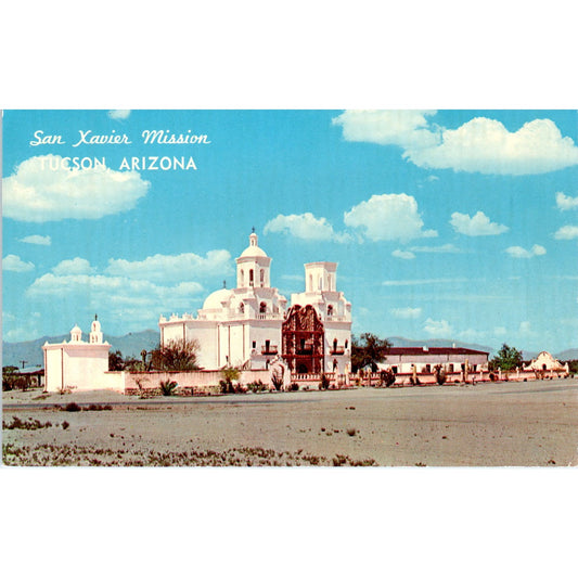 San Xavier Mission Tucson Arizona Vintage Postcard PE4