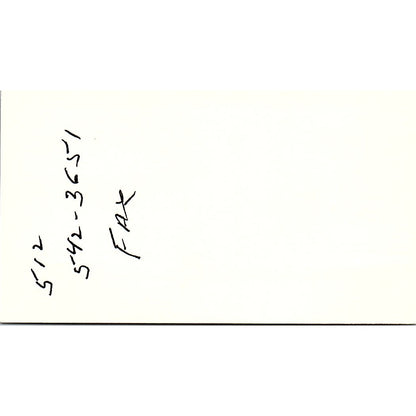 Jack G Carinhas Jr Brownsville TX Vintage Business Card SD9-B12