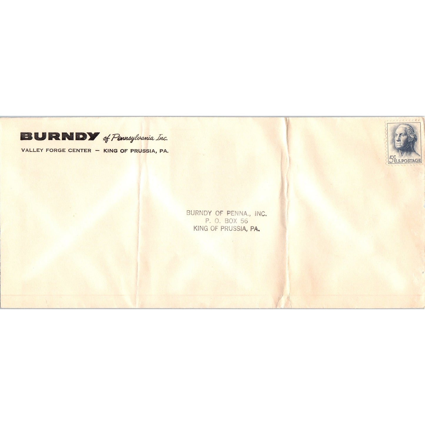 Vintage Burndy of PA Valley Forge Center King of Prussia Postal Cover TH9-L2