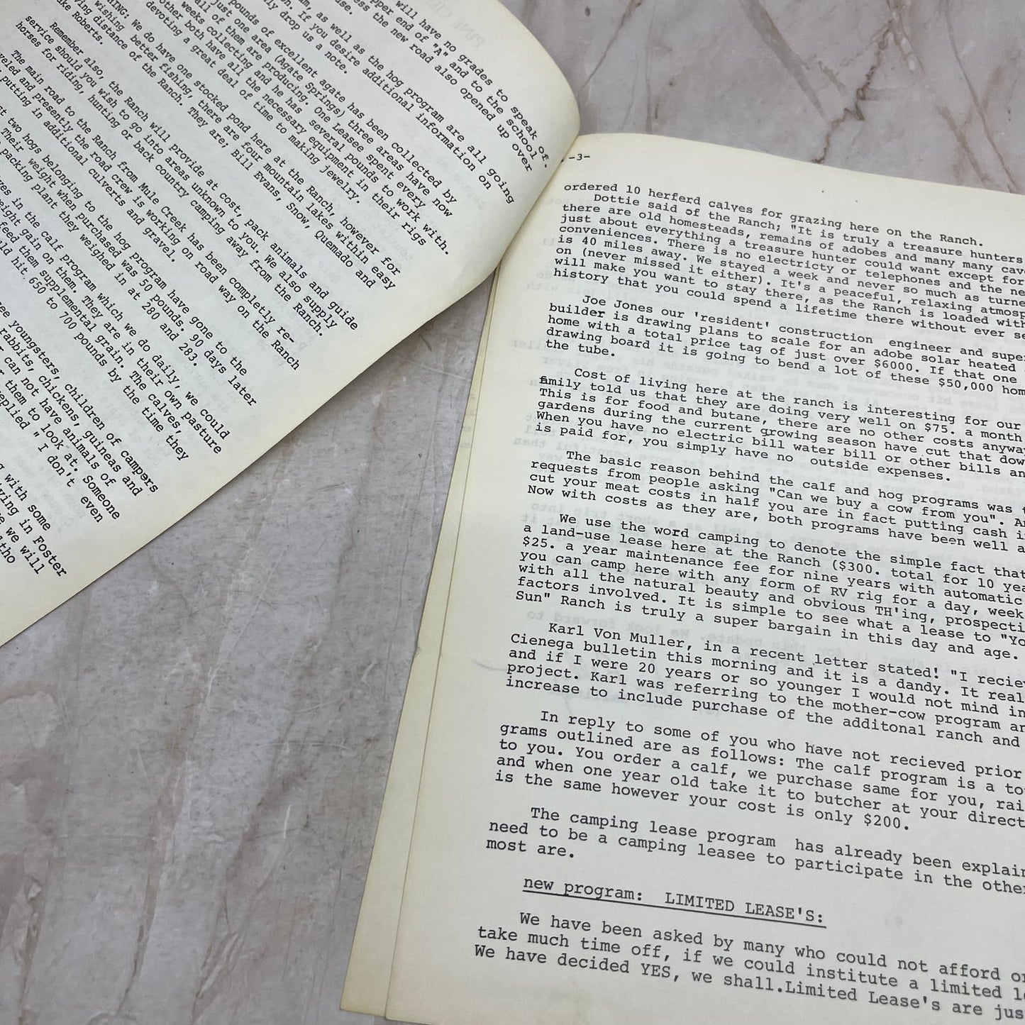 1979 Sept - Pine Cinenega Corporation Mule Creek NM Ranch Update M11