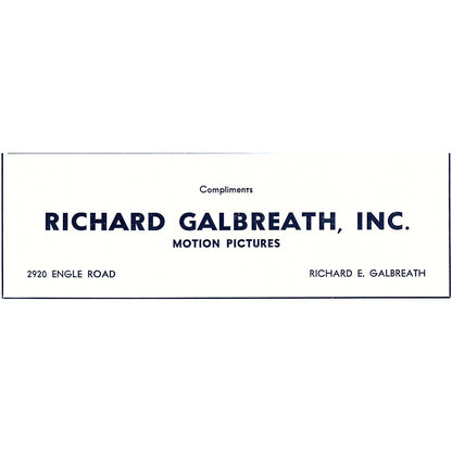 Richard Galbreath, Inc Motion Pictures Fort Wayne Indiana 1964 Ad AG1-9