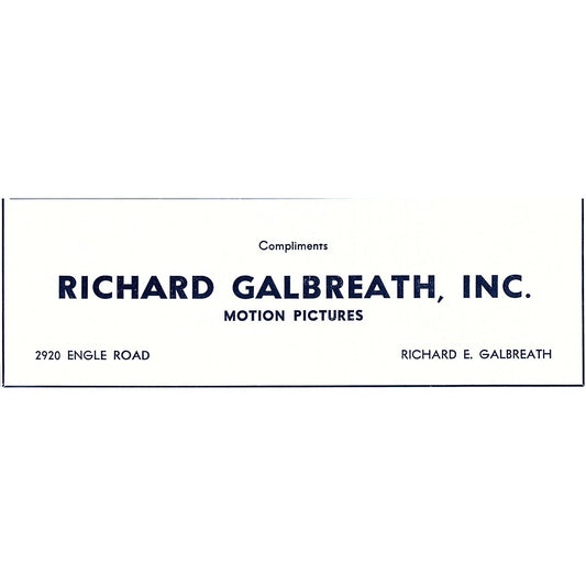 Richard Galbreath, Inc Motion Pictures Fort Wayne Indiana 1964 Ad AG1-9