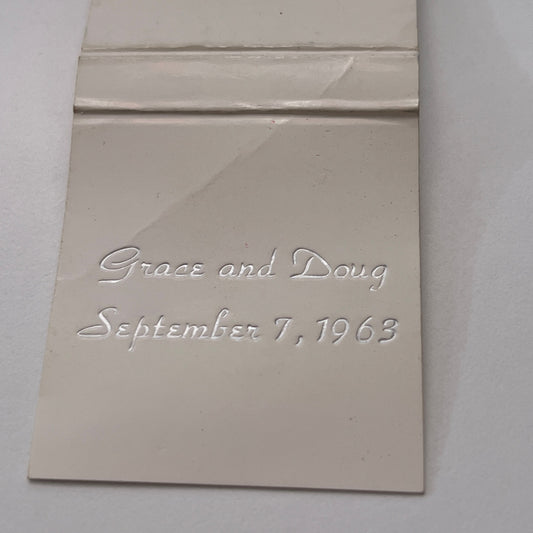 Grace and Doug Wedding Sept 7, 1963 Monogram Vintage Matchbook Cover MM3-3