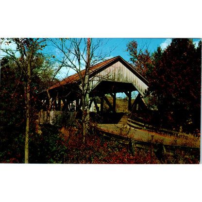 One of 5 Covered Bridges in Lyndon VT Vintage Covered Bridge Postcard PD6