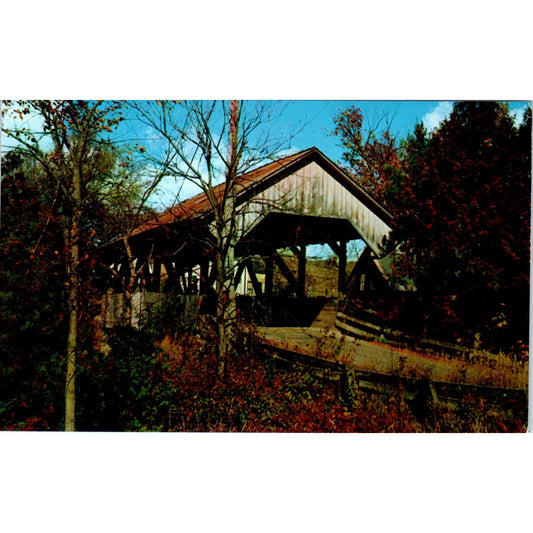 One of 5 Covered Bridges in Lyndon VT Vintage Covered Bridge Postcard PD6