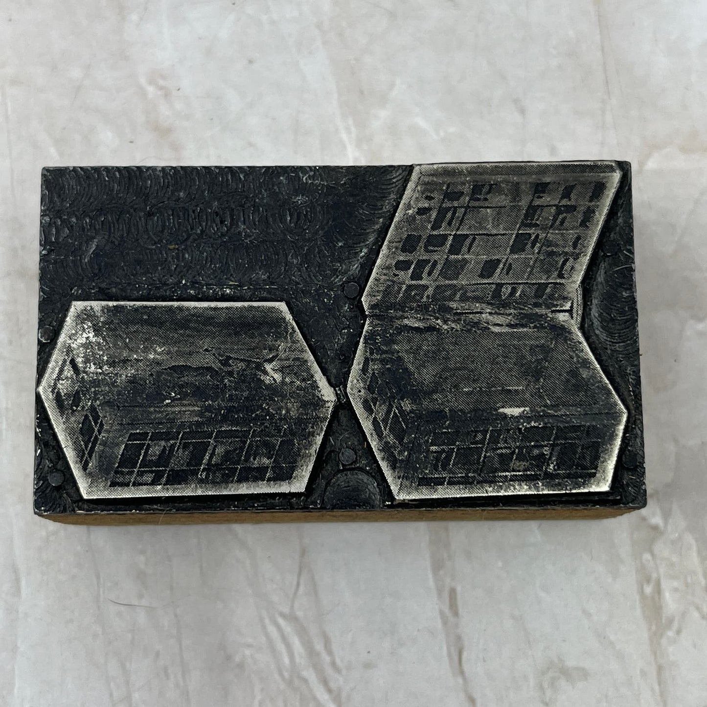Open and Shut Box - Vintage Letterpress Printers Block Plate TG8