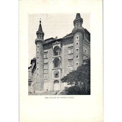 The Palace of Urbino Italy 1901 Original Print AD8-H9