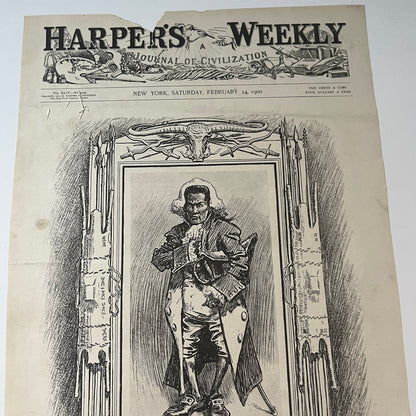 Harper's Weekly Portrait of George Washington Satire COVER ONLY 1900 Feb 24 V1-7