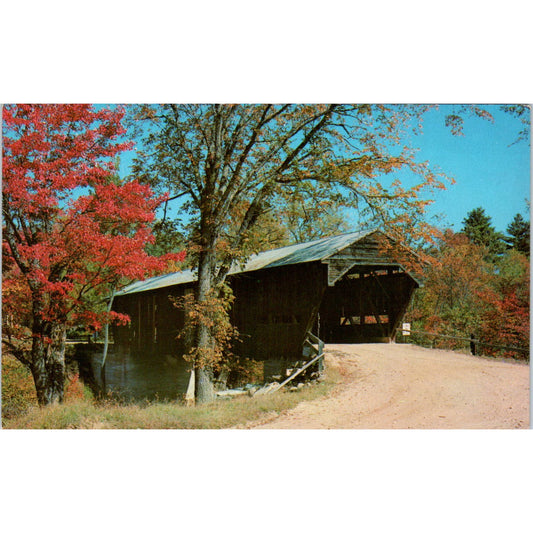 Durgin Covered Bridge Sandwich NH Vintage Covered Bridge Postcard PC16