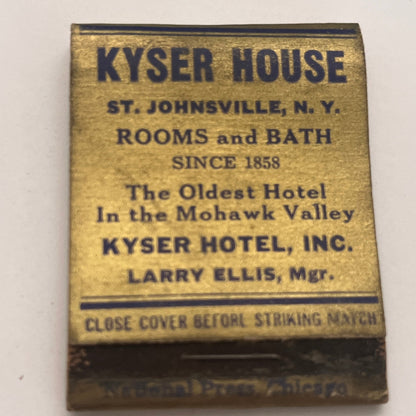 Kyer House Horseshoe Bar Larry Ellis St. Johnsville NY Matchbook Cover TB8-MB2-4