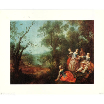 Le Printemps by Nicolas Lancret Lithograph 8x10" Art Print V20