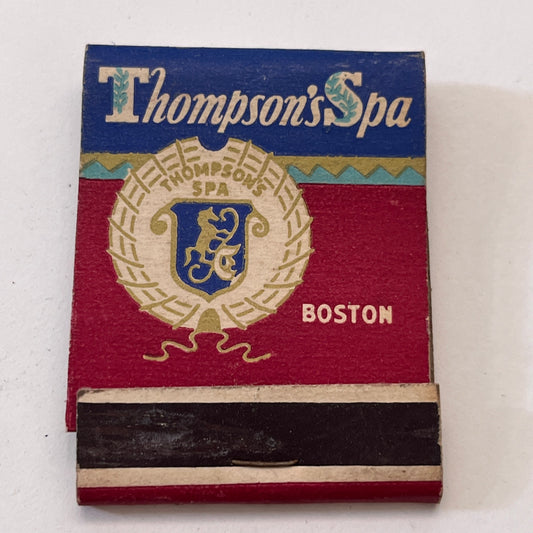 Thompson's Spa Boston MA Vintage Matchbook Cover TB8-MB3-10