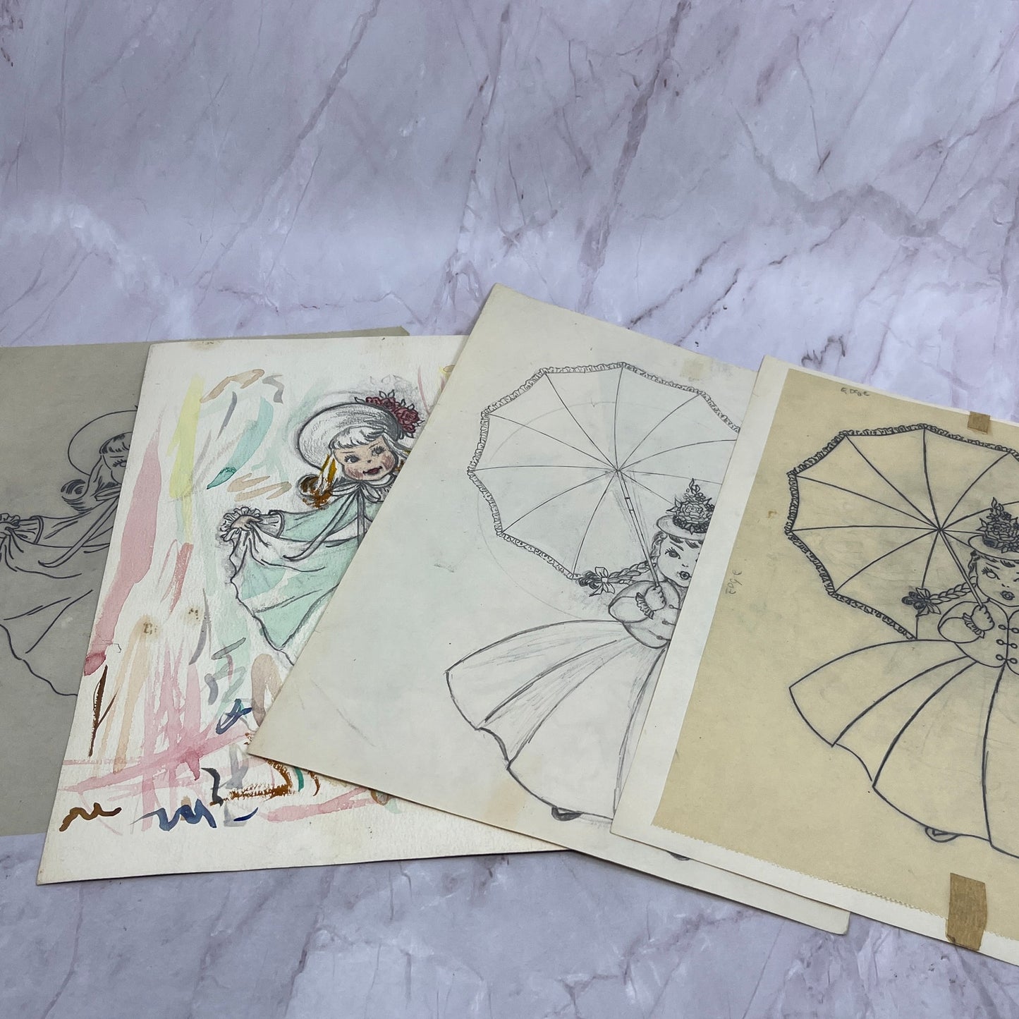 1940s Lot of Art Student Sketch & Studies Winifred Schutsky Pratt Institute TC5