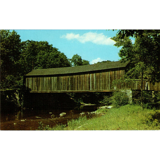 Bridge on the Salmon River in Connecticut Covered Bridge Postcard PB13