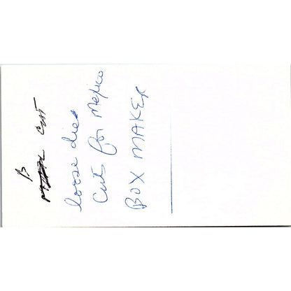 TexasStar Envelope Inc Fernando Toca San Antonio Vintage Business Card SC9-B10