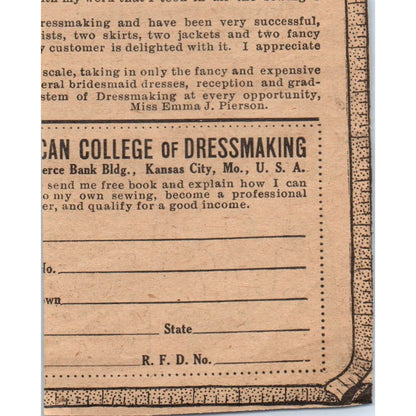 Dainty Handbag Offer Comfort Augusta Maine 1910 Magazine Ad AF1-CM2