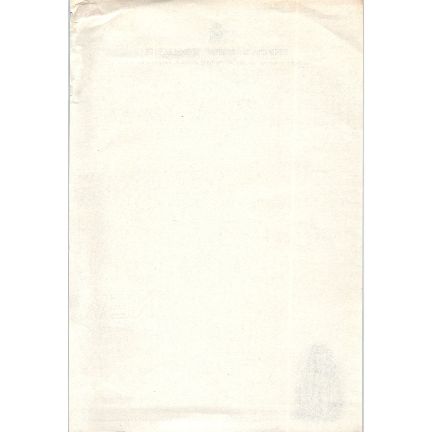 Vintage Hotel New Yorker Blank Letterhead AD8-R8