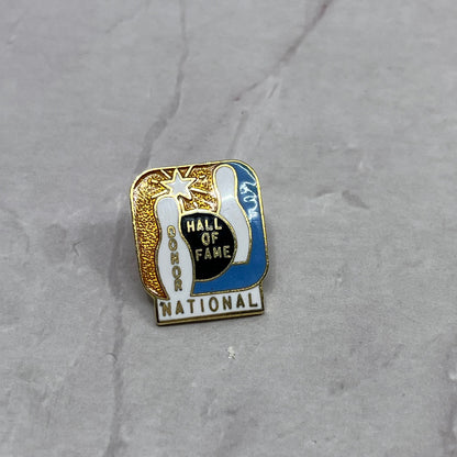 Vintage National Bowling Hall of Fame Donor Enamel Pin Pinback Button SB7-SPB
